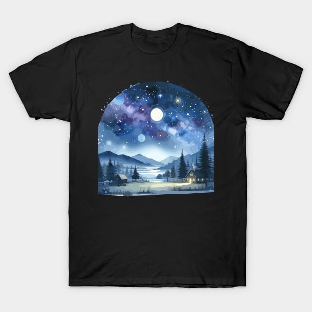 Starry Night T-Shirt by Siha Arts